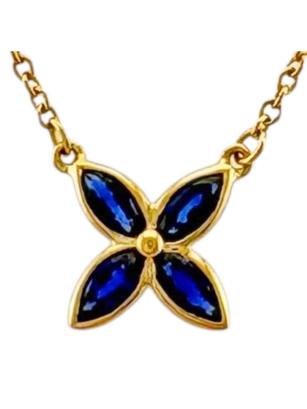 Tiffany & Co Victoria Necklace 18k Yellow Gold Sapphire